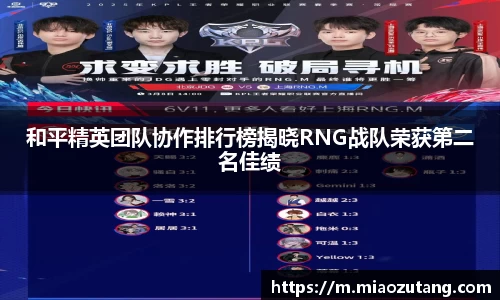 和平精英团队协作排行榜揭晓RNG战队荣获第二名佳绩