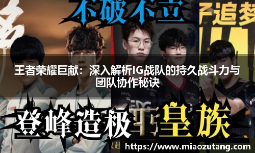 王者荣耀巨献：深入解析IG战队的持久战斗力与团队协作秘诀